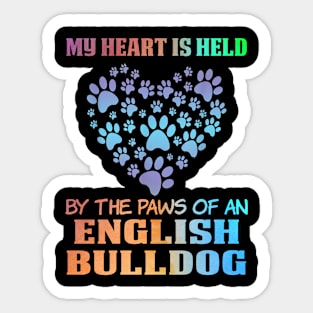 Cute english bulldog Sticker